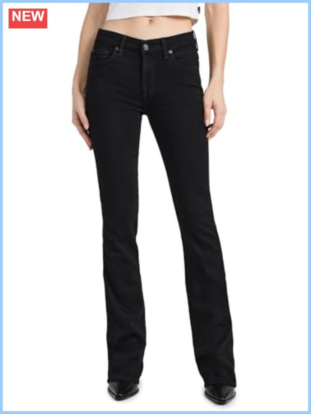 Womens Kimmie Bootcut Jeans Stretch Denim Mid Rise 5 Pocket Zip Fly Casual